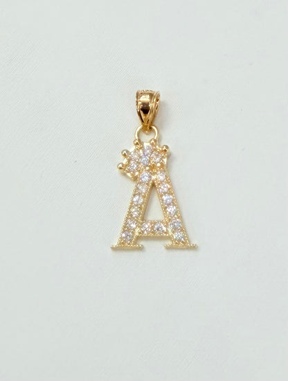 00128- NEW 10K Letter “A” Pendant (W.G)