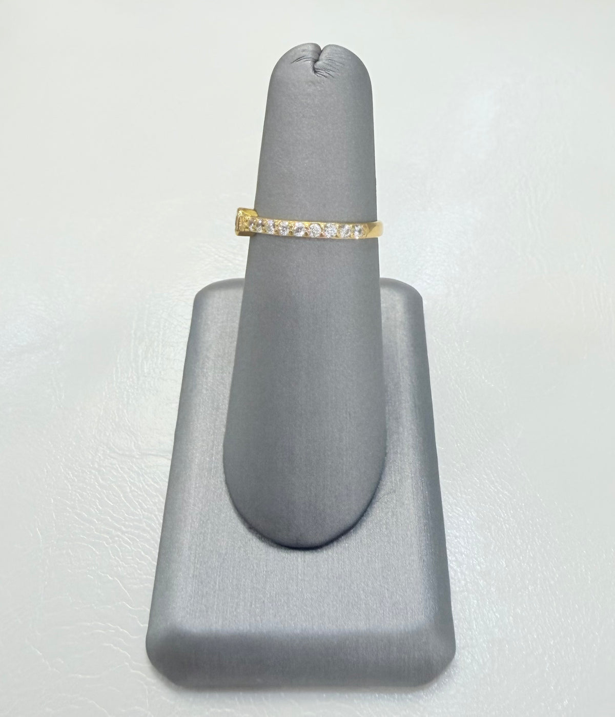 1707- NEW 10K Blue Square Sapphire Band Ring W.G