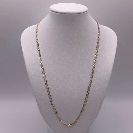 00167- NEW 14K Gold Cuban Chain (3.19mm) W.G