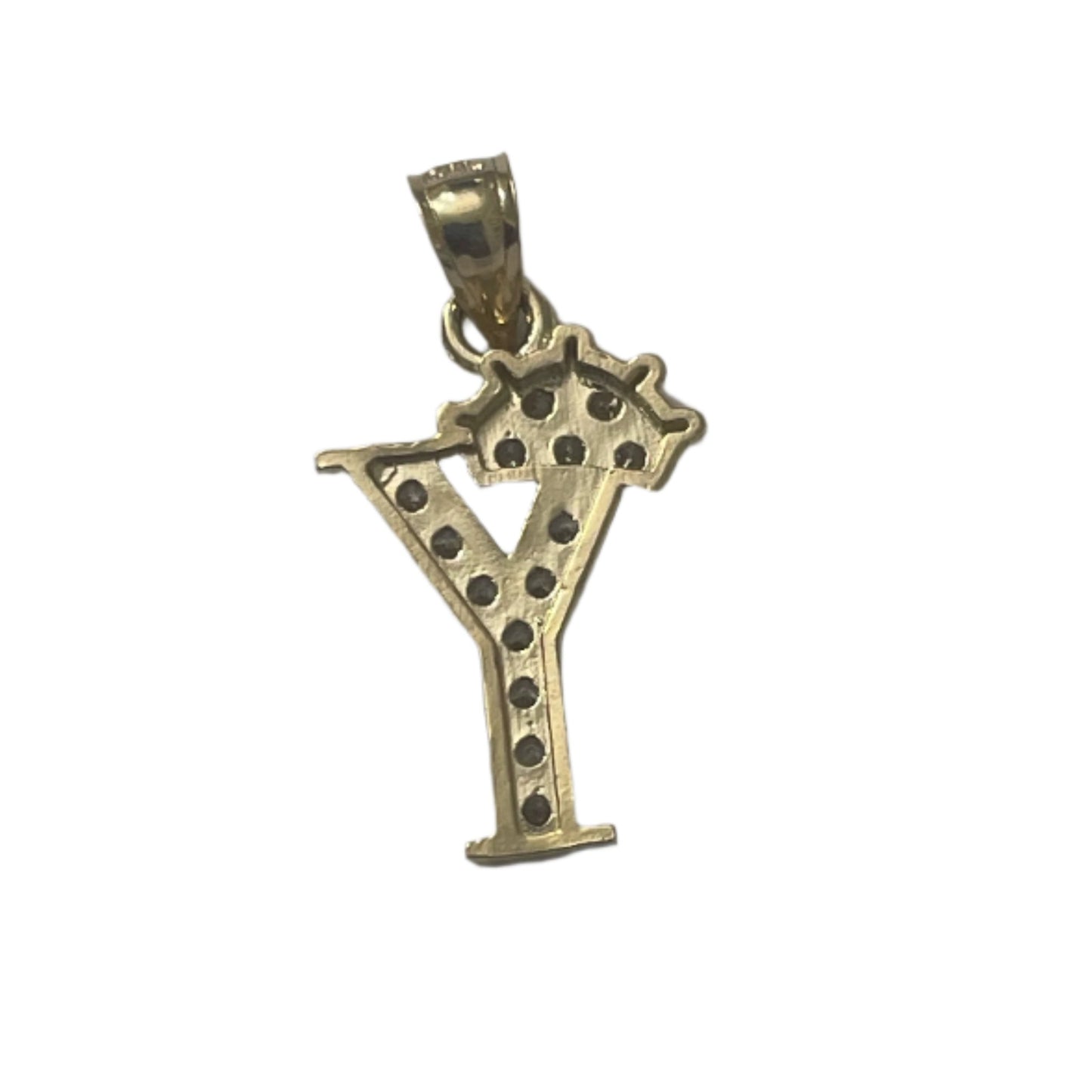 752- 14K Yellow Gold Letter “Y” Pendant