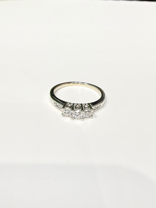 1529- NEW 14K Diamond Engagement Ring W.G