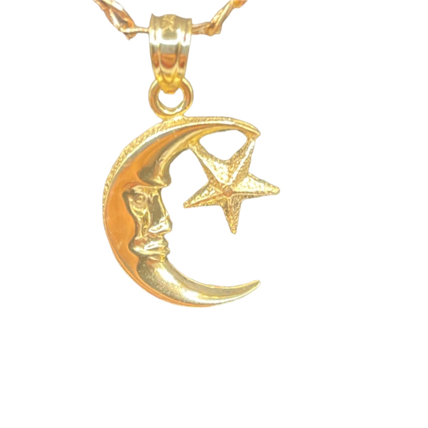 463- 14K Moon & Star Pendant Only