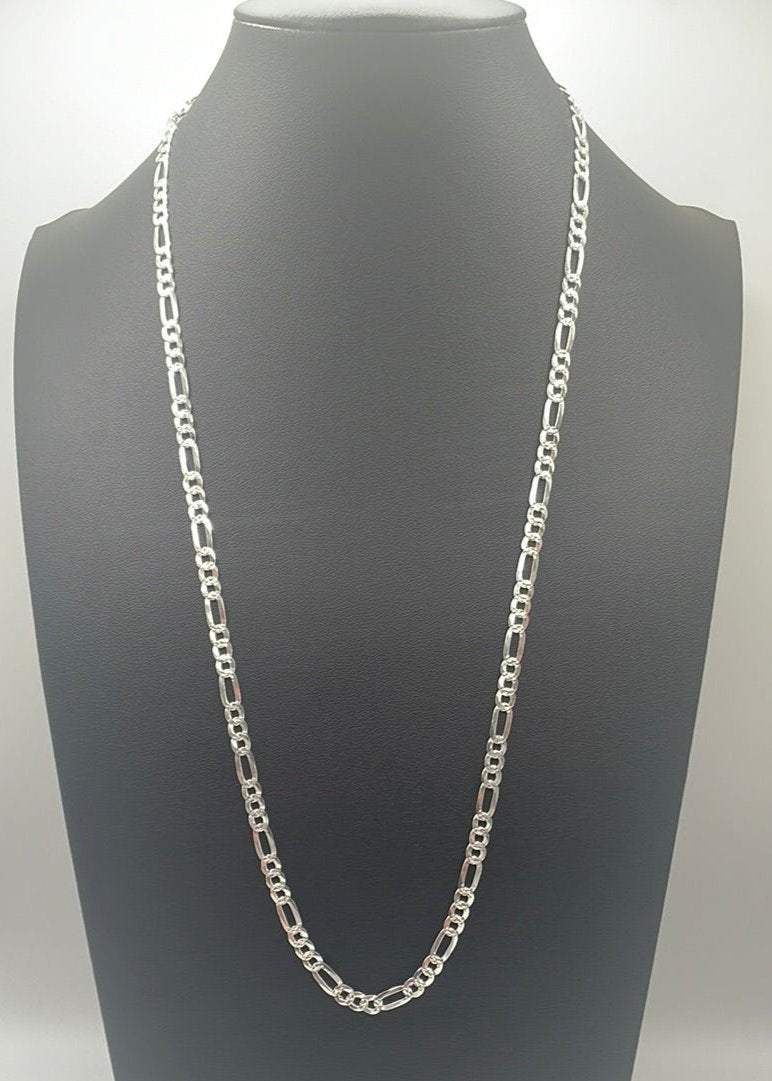 S003- 925 Italian Sterling Silver Figaro Chain 24” 12.53g