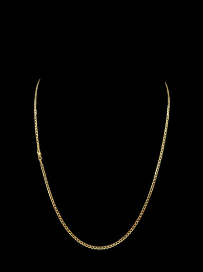 520-NEW 14K Cuban chain       (2.5mm).W.G