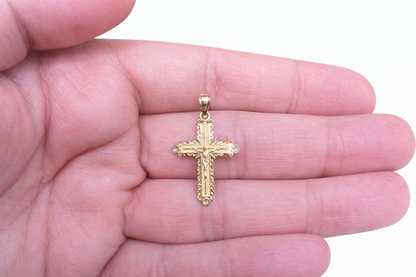 1560- NEW 10K Religious Crucifix Pendant W.G