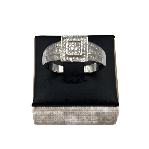 S0017- Silver Square Ring