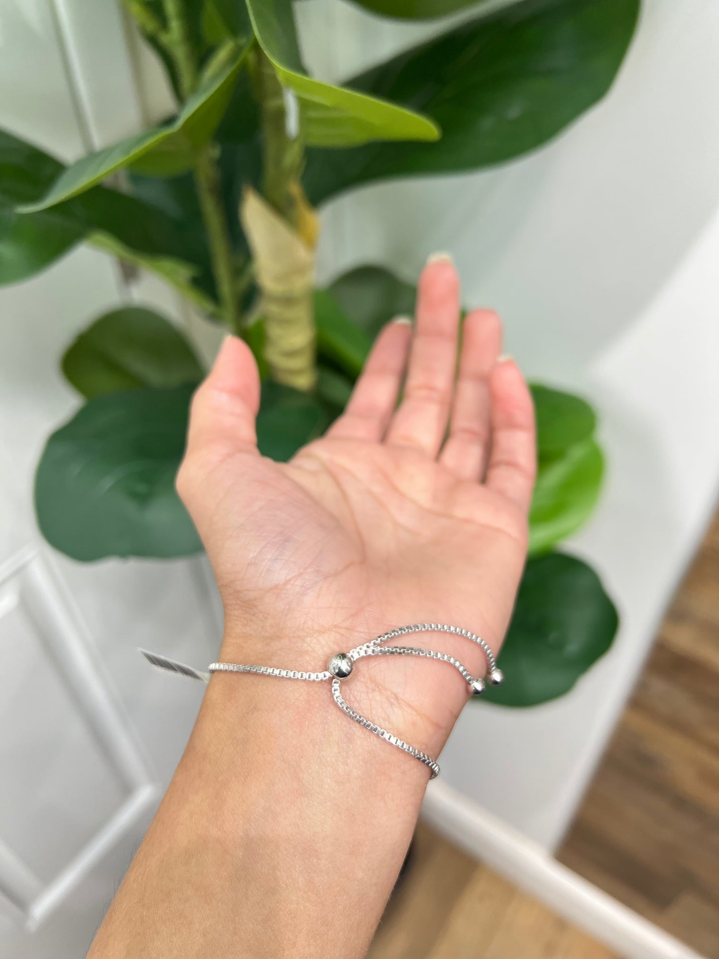 S844- NEW Sterling Silver Love ID Bracelet 8” W.G