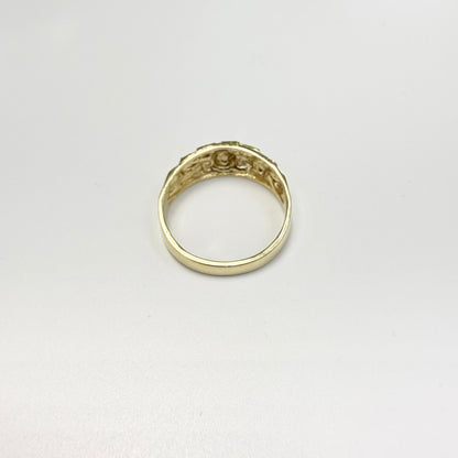 1597- NEW 14K Nugget Fashion Ring W.G
