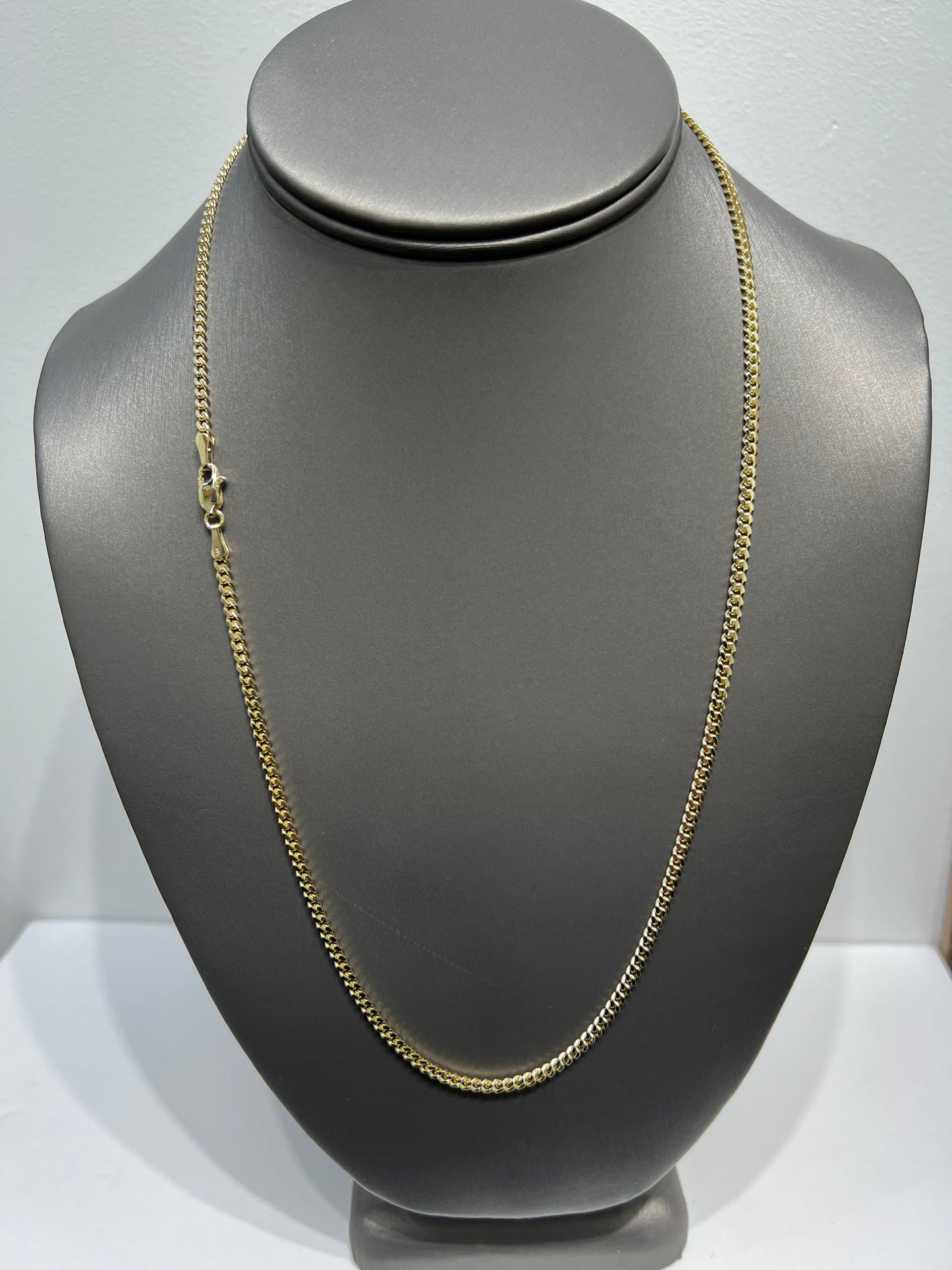 1266- NEW 14K Solid Miami Cuban Chain (3mm) W.G