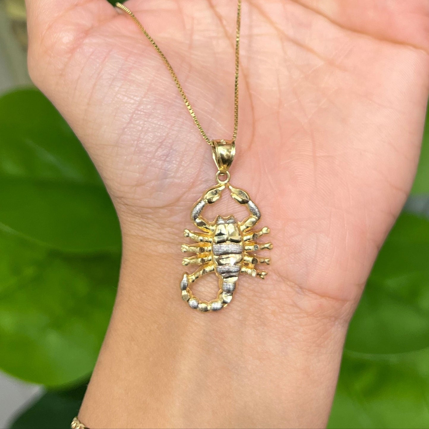 0056- NEW 14K Scorpion Pendant W.G
