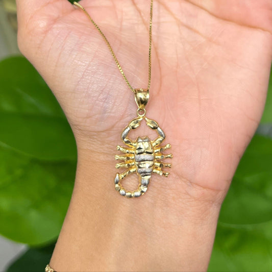 0056- NEW 14K Scorpion Pendant W.G