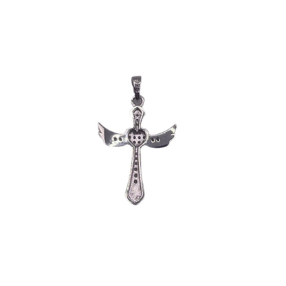 S570- .925 Cross With Wings Pendant