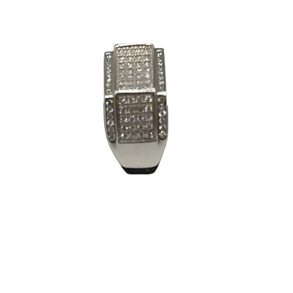 S0016- .925 Silver Men Square Ring