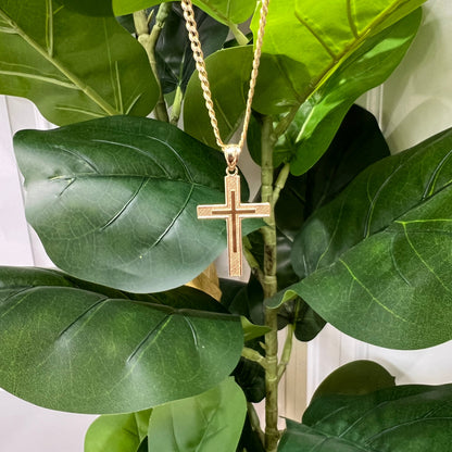 1311- NEW 10K Small Gold Crucifix Pendant W.G