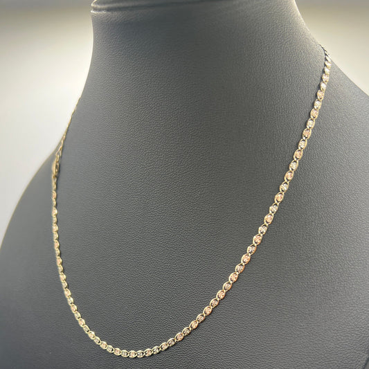 314-NEW 14k  Valentino chain   (2.6mm).W.G