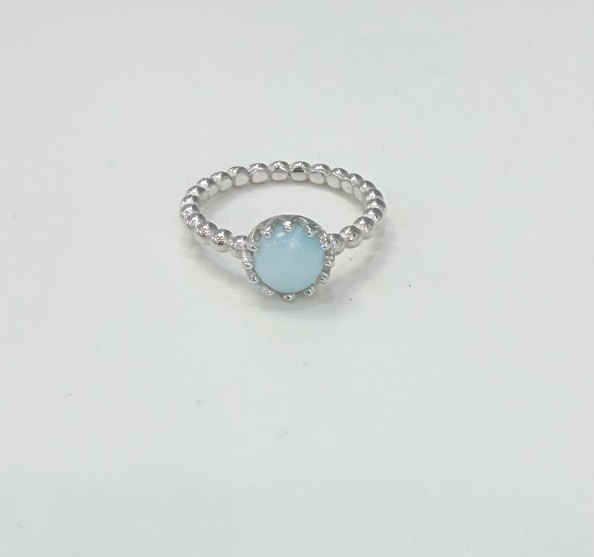 S674- NEW .925 Sterling Silver Round Women's Ring W.G
