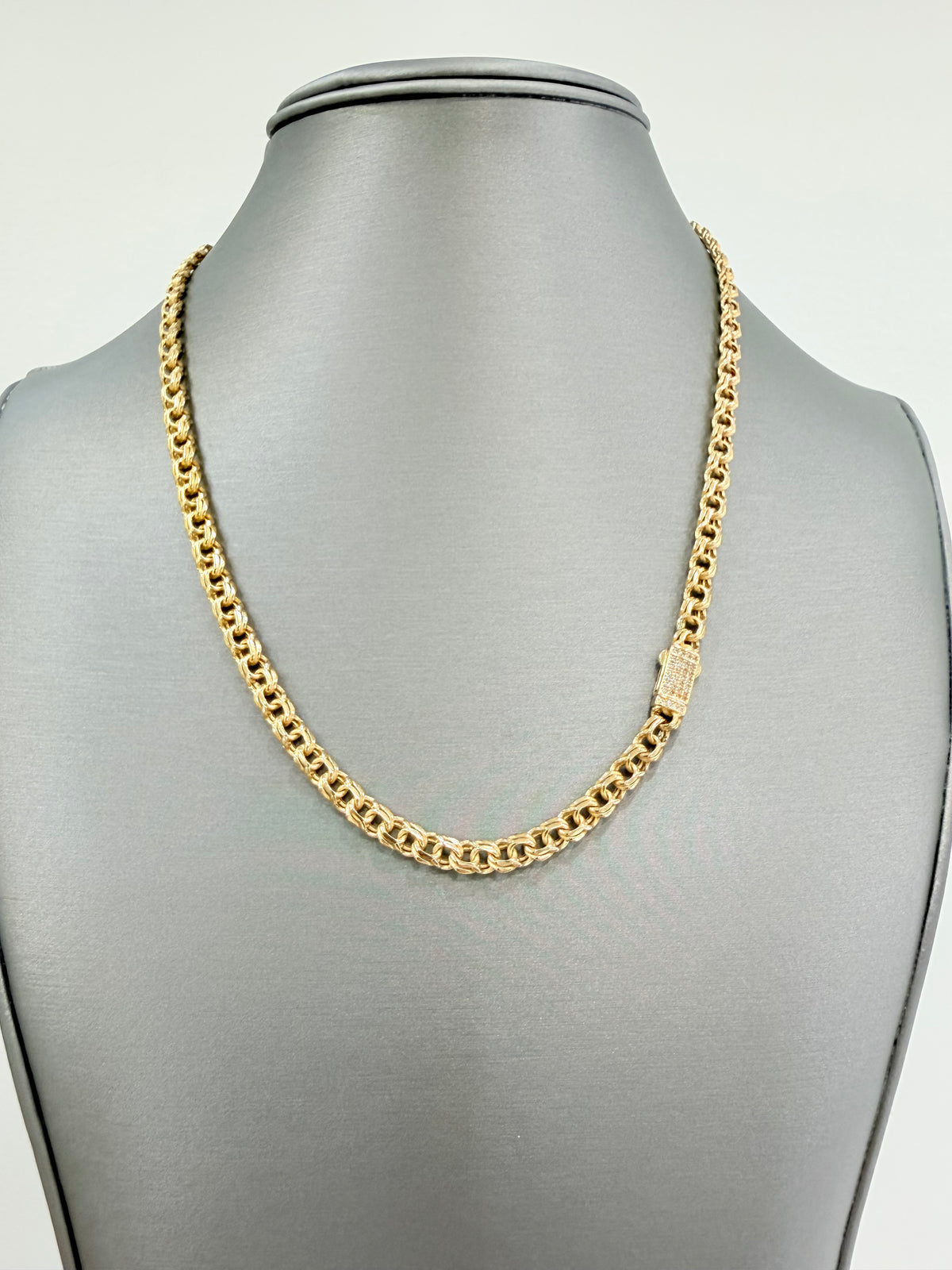 1781- NEW 14K Gold Chino Link Chain 18" (5mm) W.G