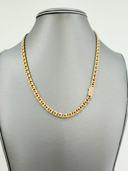 1781- NEW 14K Gold Chino Link Chain 18" (5mm) W.G