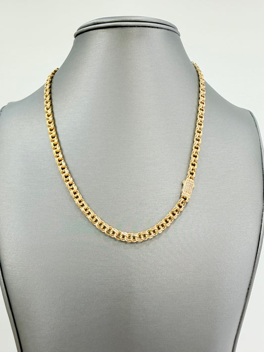 1781- NEW 14K Gold Chino Link Chain 18" (5mm) W.G
