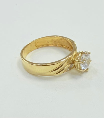 1233- NEW 14K Trio Wedding Ring Set W.G