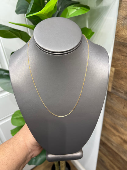 00169-NEW 14K Hollow Box Chain (.9MM) W.G