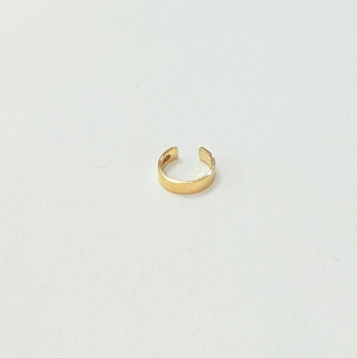 1797- NEW 14K Gold Single Piece Plain Earrings Cuff (2.4x9.4mm)