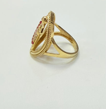 1484- NEW 10K Gold St. Jude Fashion Ring W.G