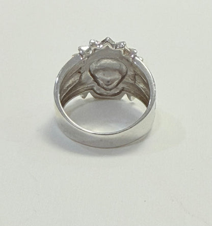 S0024- Anillo indio de plata italiana .925