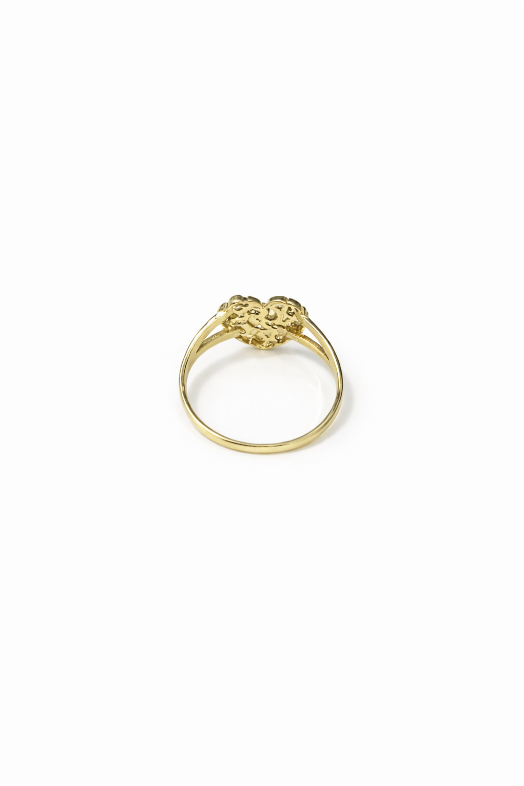 1538- NEW 10K Heart Nugget Ring W. G