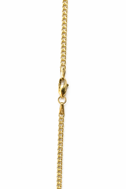 1466- NEW 14K Hollow Cuban Curb Chain 22" (2.5mm) W.G