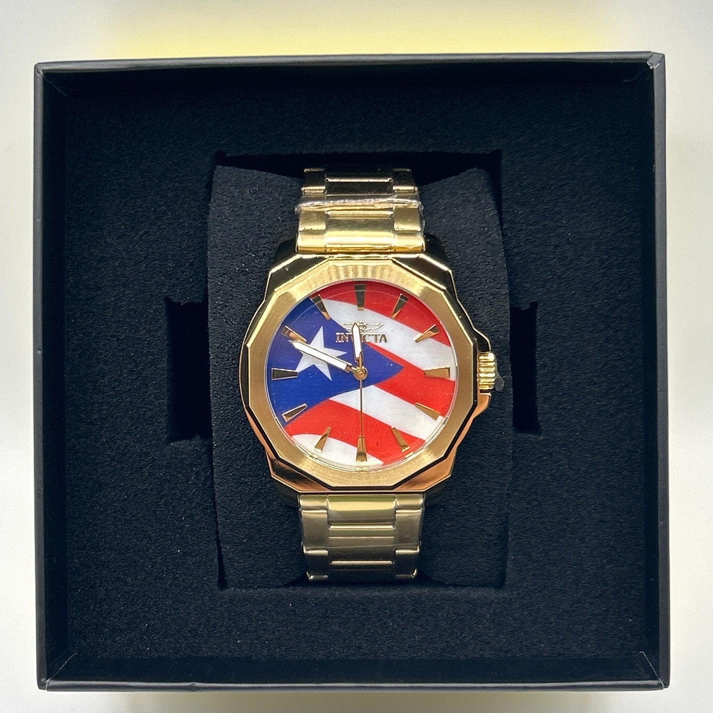 R23- NEW Puerto Rican Flag Invicta Watch - 42mm