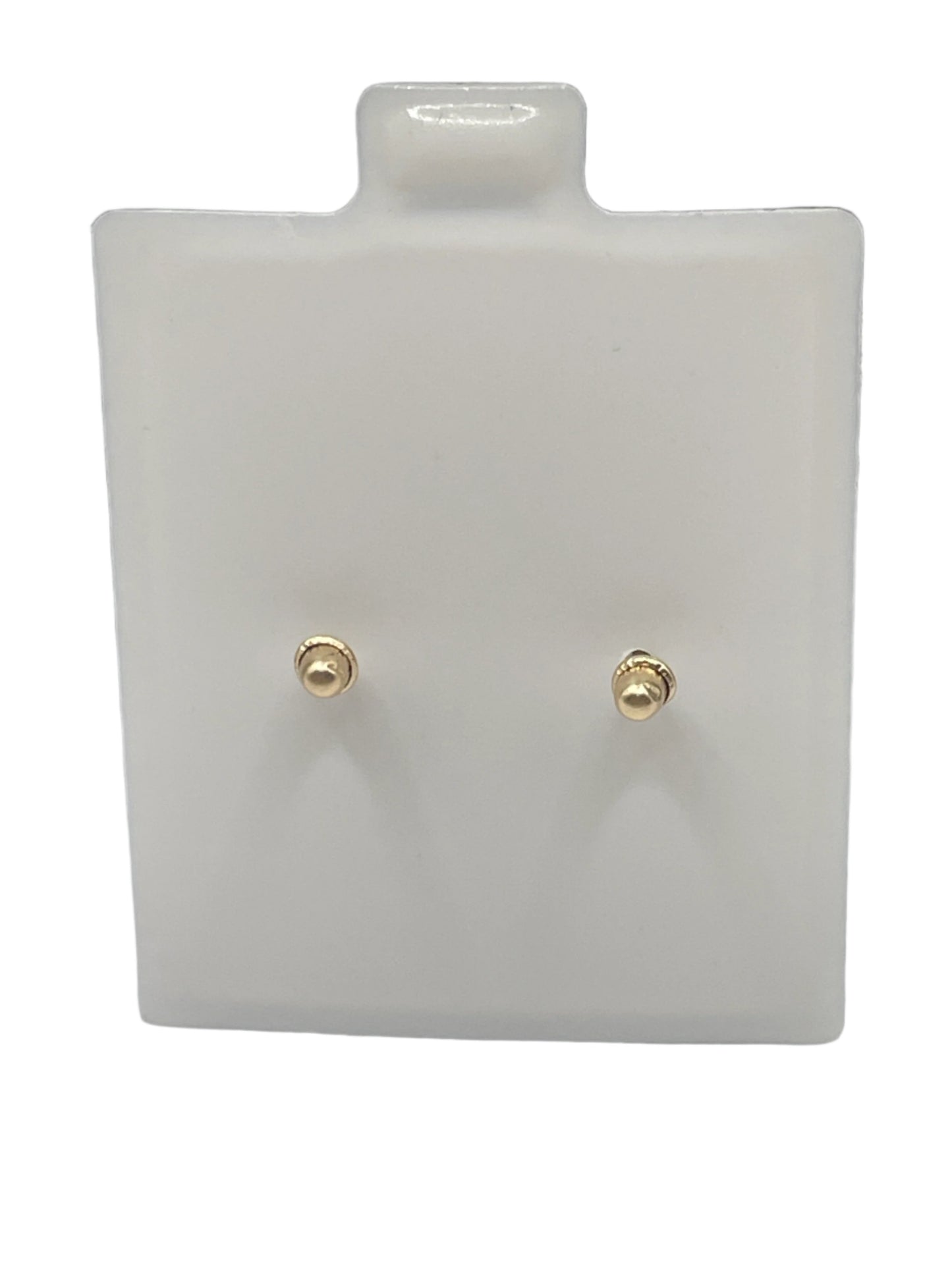 588- NEW 14K Mother Mary Stud Earrings (W.G)