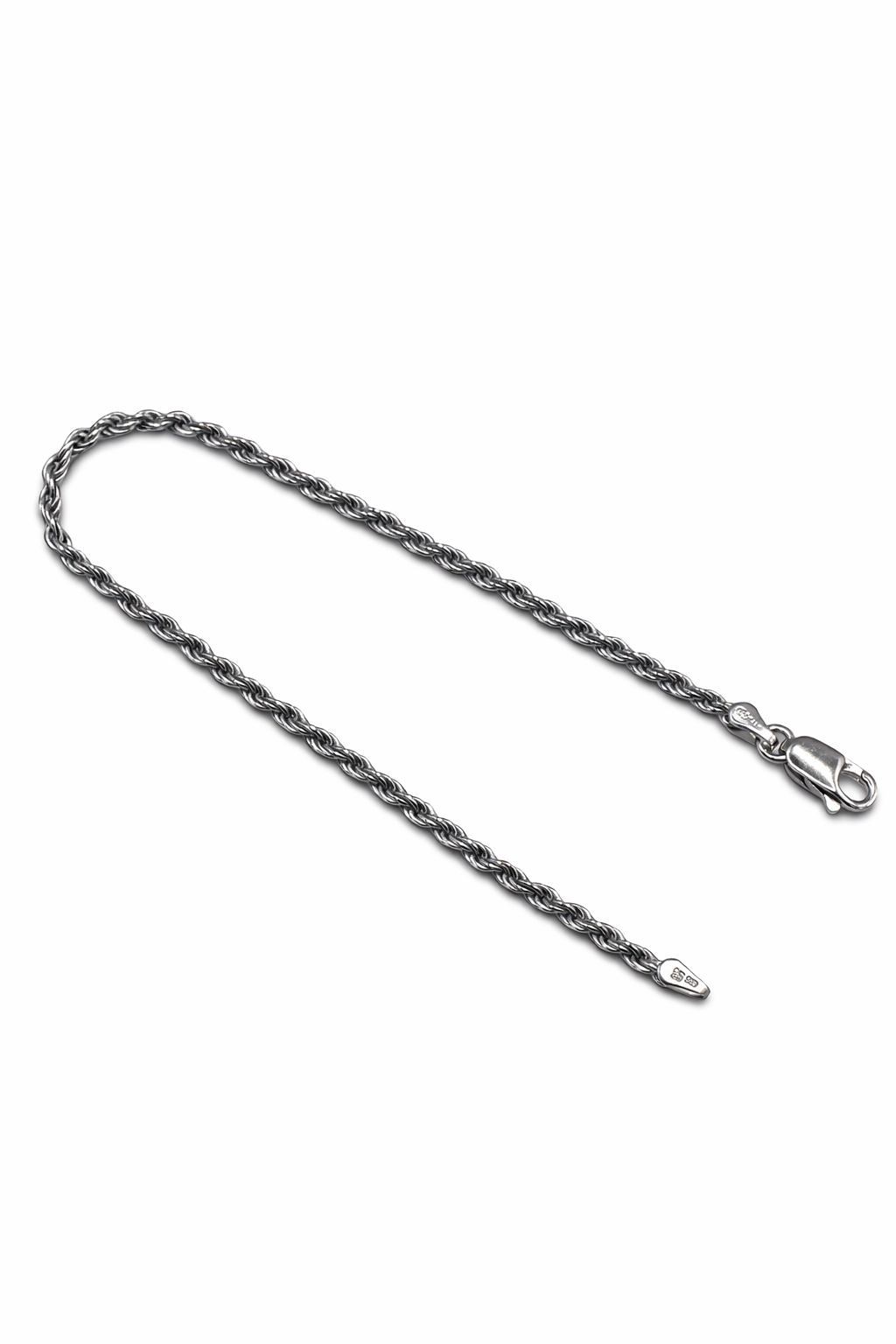 S816- NEW Rope Link Silver Bracelet (2.40mm) W.G