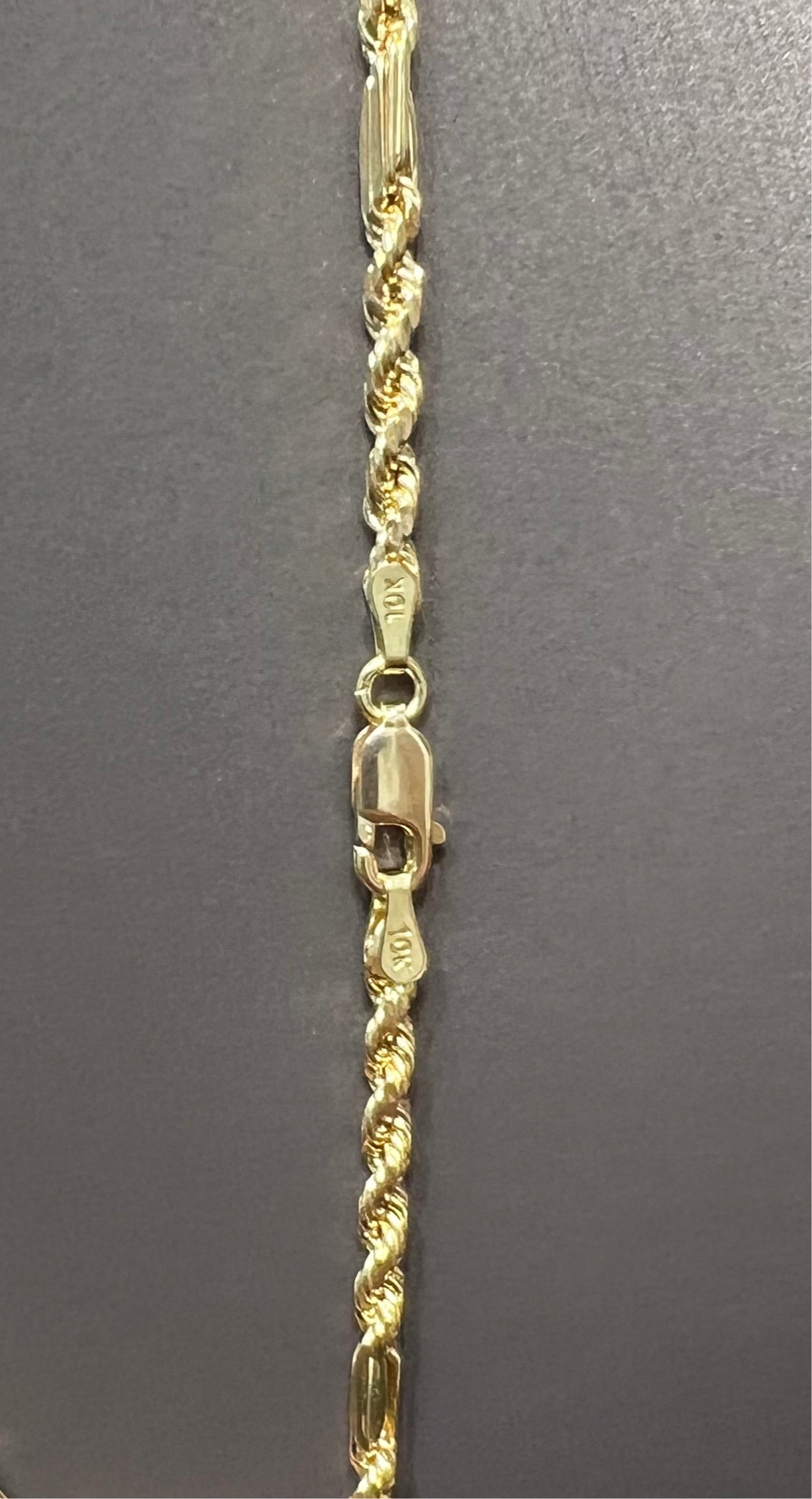 1285-NEW 10K Hollow Milano Chain 18” (3mm) W.G