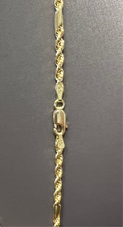 1285-NEW 10K Hollow Milano Chain 18” (3mm) W.G