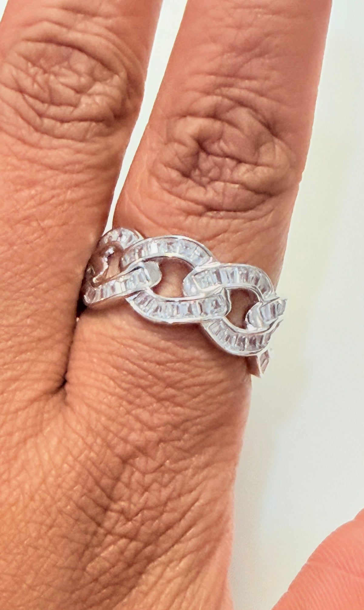 S771- NEW .925 Full Cz Zirconia Band Ring W.G