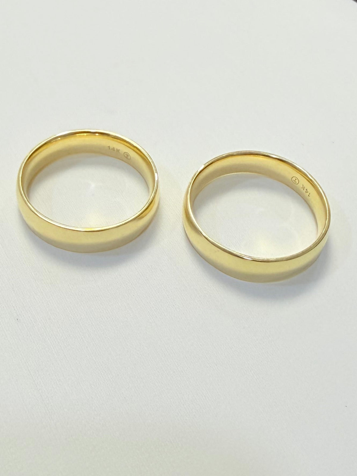 359- NEW 14K Gold Wedding Band Set (W.G)