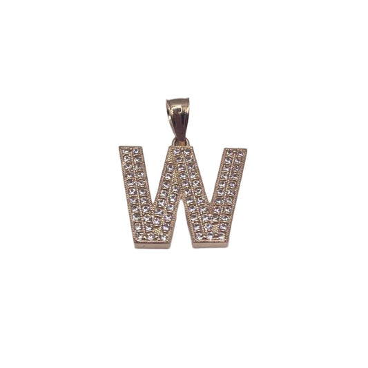 508- 14K Letter “W” Pendant