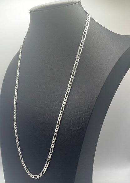 S003- 925 Italian Sterling Silver Figaro Chain 24” 12.53g