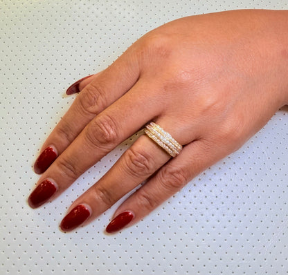 1682- NEW 14K Wedding Zirconia Band Ring W.G