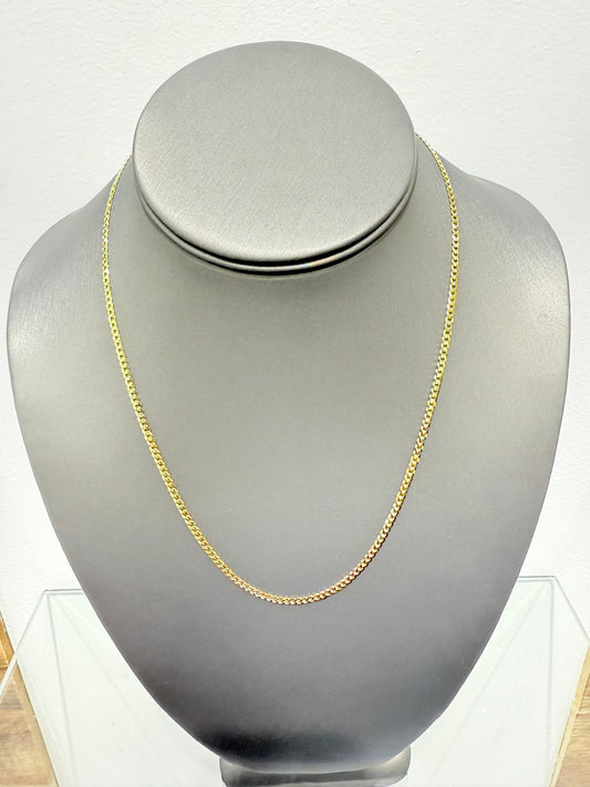1031- NEW  14K Solid Cuban Link (2.5mm) W.G