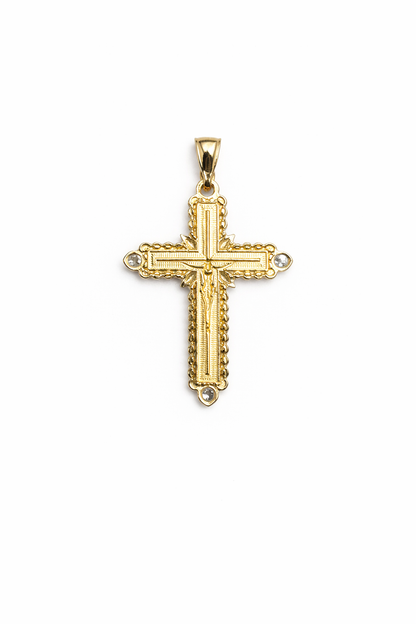 1560- NEW 10K Religious Crucifix Pendant W.G