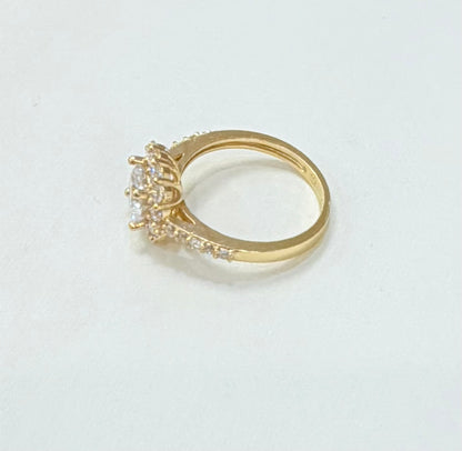 1776- NEW 10K Round Cz Solitaire Ring W.G