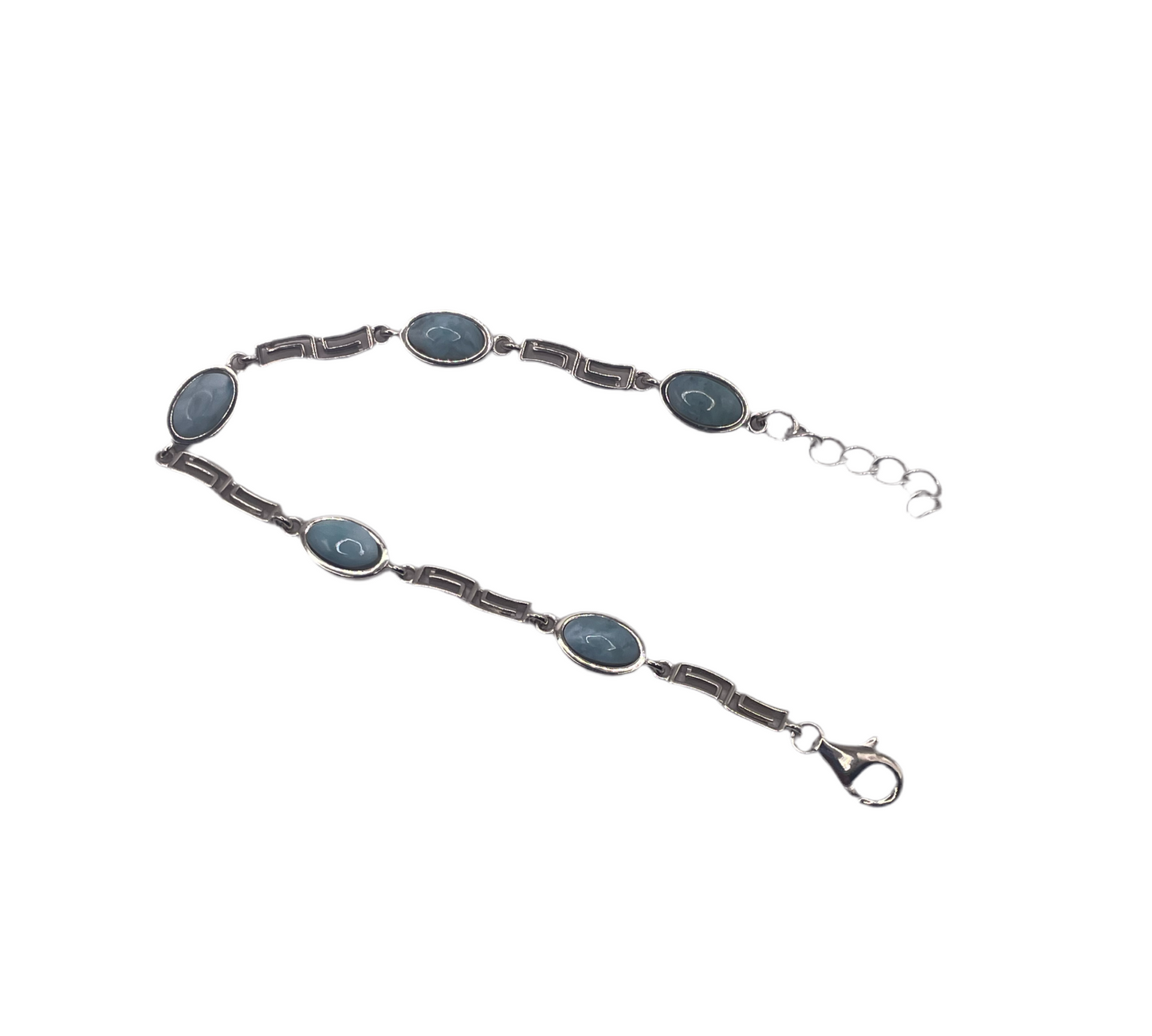 S805- Oval Larimar Bracelet 6”