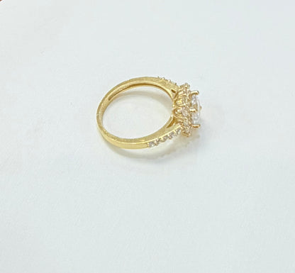 1776- NEW 10K Round Cz Solitaire Ring W.G