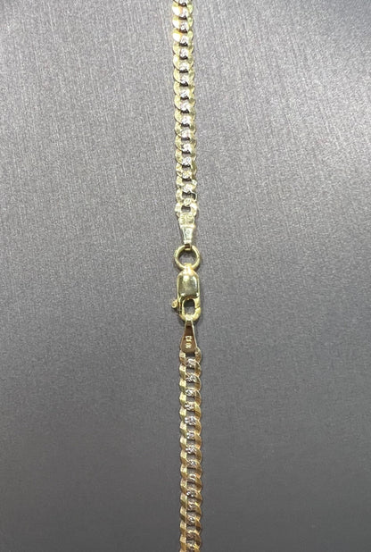 1322- NEW 10K Solid Cuban Curb Chain 16” (3.7mm) W.G