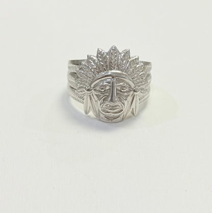 S0024- Anillo indio de plata italiana .925
