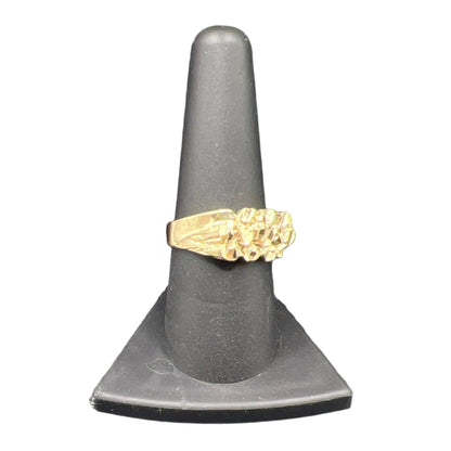 345- 14K Men Nugget Ring Sz 8 1/2