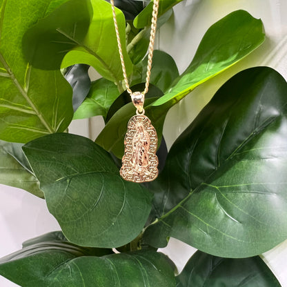 1306- NEW 10K Gold Virgin Mary Pendant W.G