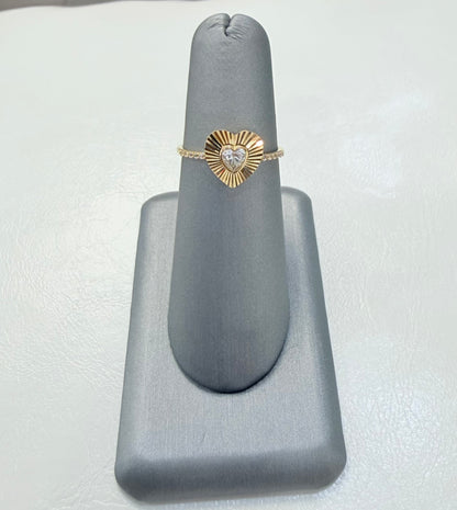 1826- NEW 10K Heart Thin Women’s Ring W.G